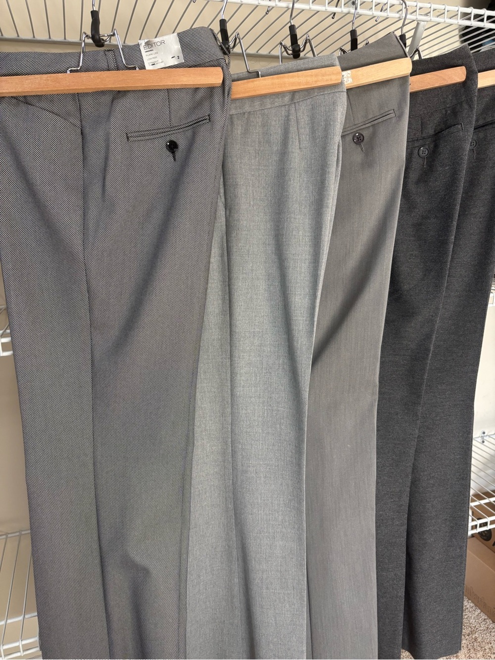 Express Size 2 dress slacks. One new with tags $27, or 5 new/like new for $80.